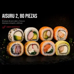 sushi 80 piezas aisuru