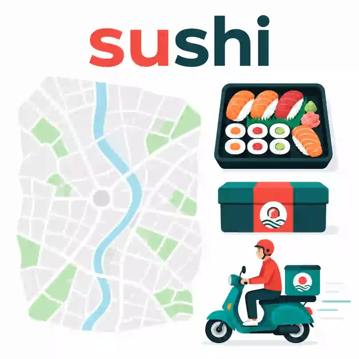 Variedad de sushi de Saori Sushi
